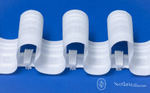 Шторная лента Bandex MATILDA 1:2.5, складка "волна", цвет белый (ширина 80 mm)