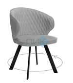 Стул DikLine 249 поворотный опоры чёрные