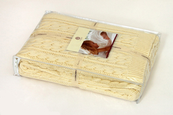 Элитный плед детский Imperio 36 сливочный от Luxberry упаковка