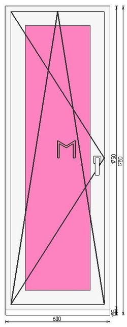 Пластиковое окно 1750 х 600 ТермА Эко + Москитная сетка