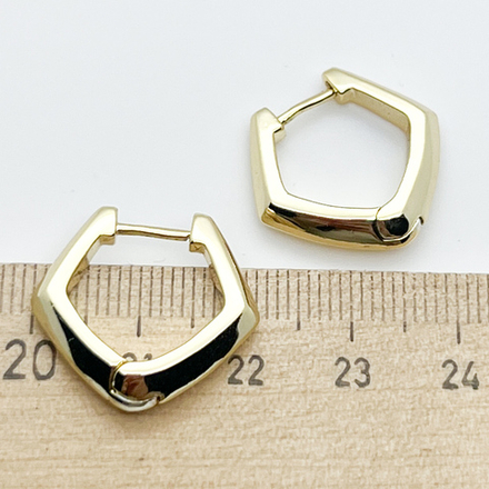 Ювелирные швензы Конго с позолотой, размер 21*20 мм, цена за пару