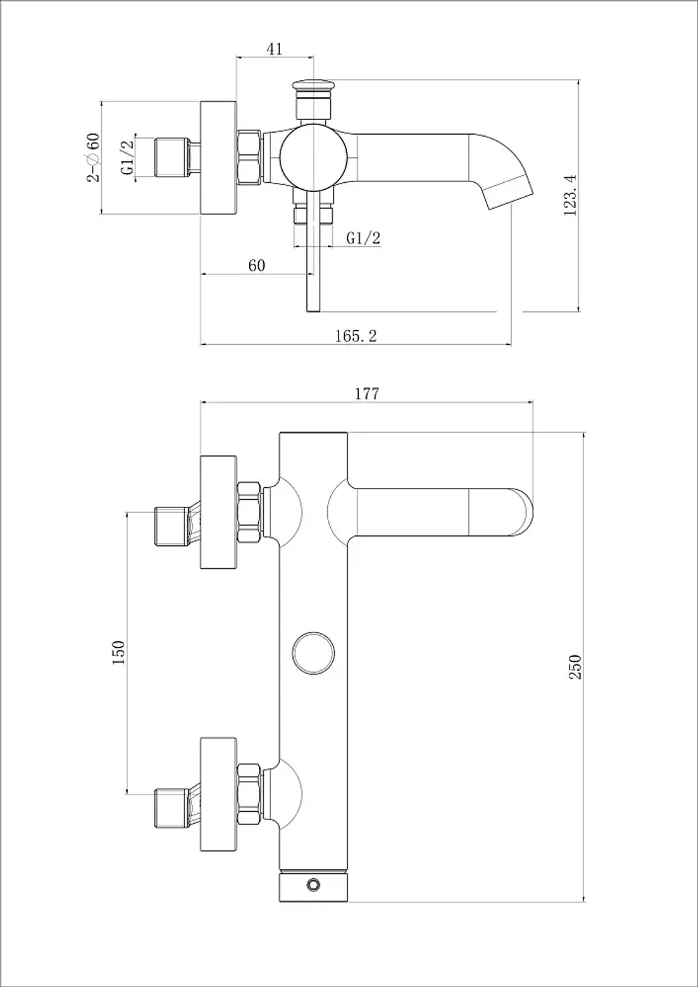 Смеситель Royce Ozzy для ванны и душа (RCM-120403GR)