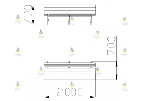 Диван парковый тип 11