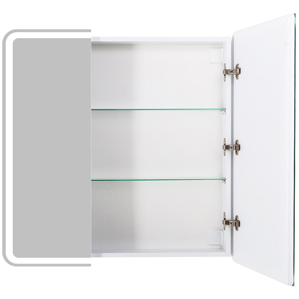 Зеркальный шкаф BelBagno Marino 80 SPC-MAR-800/800-2A-LED-TCH с подсветкой Белый