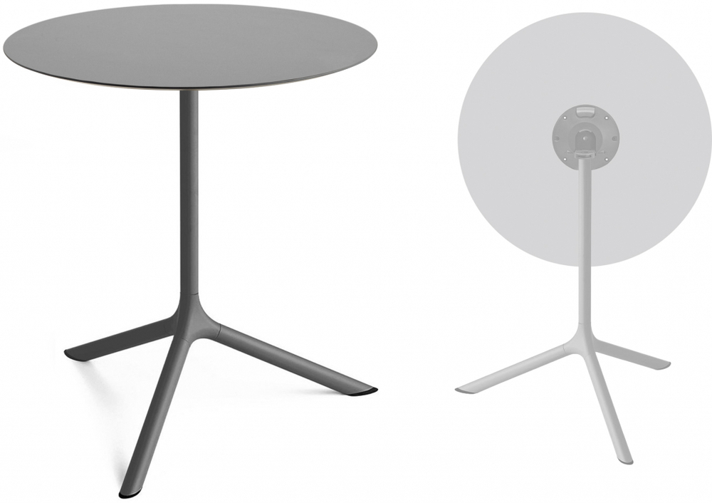 Стол ламинированный обеденный складной Scab Design Tripe Maxi Folding, антрацит, светло-серый