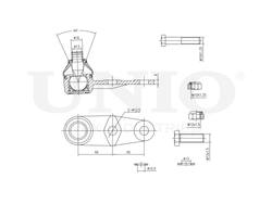 Опора шаровая передняя нижняя UNIO SSP-20077