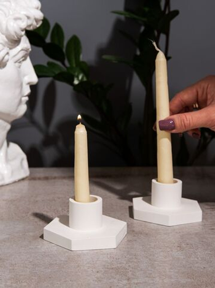 Подсвечник шестиугольный 2 штуки