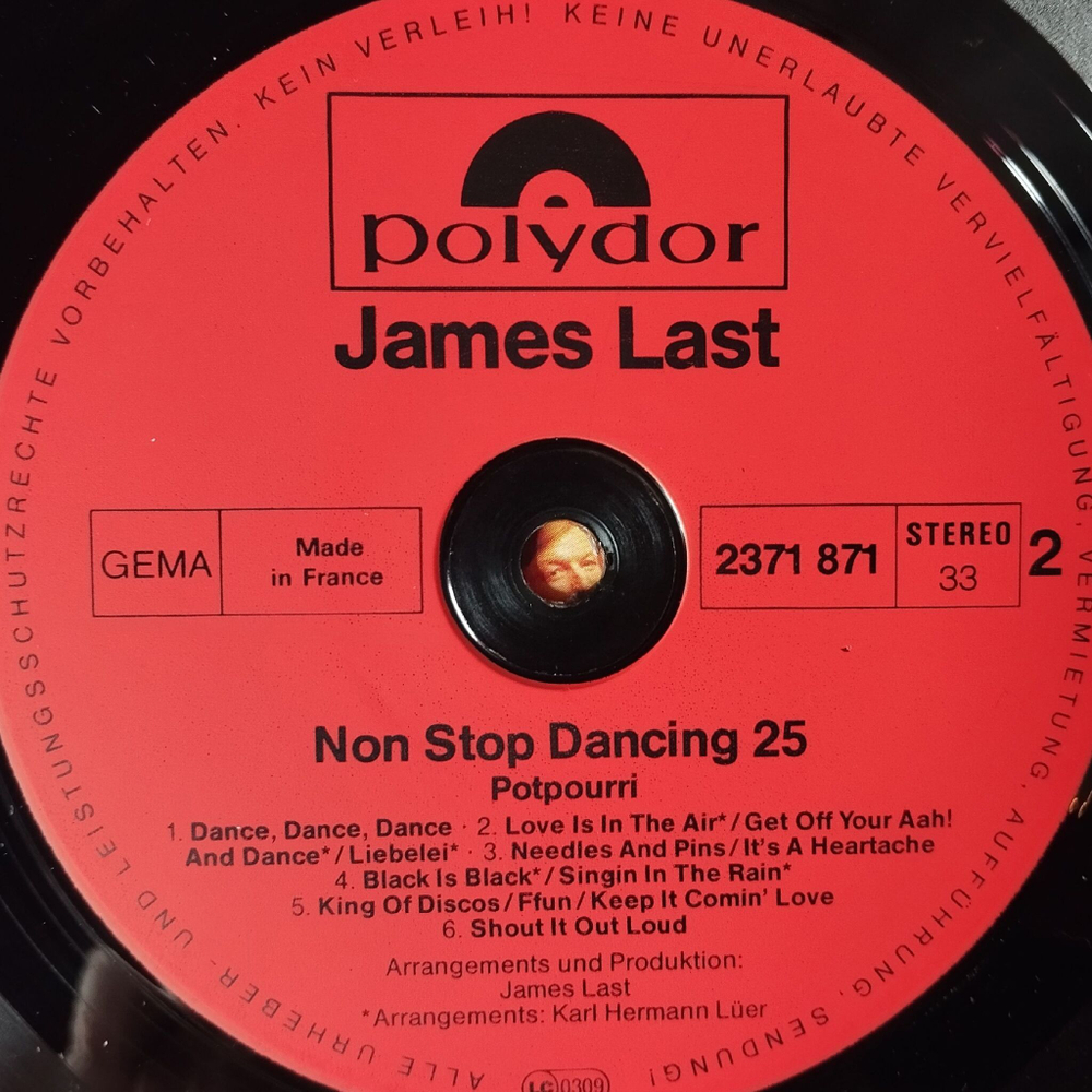 Винтажная виниловая пластинка LP James Last Джеймс Ласт Non Stop Dancing 78 Folge 25 (France 1978)