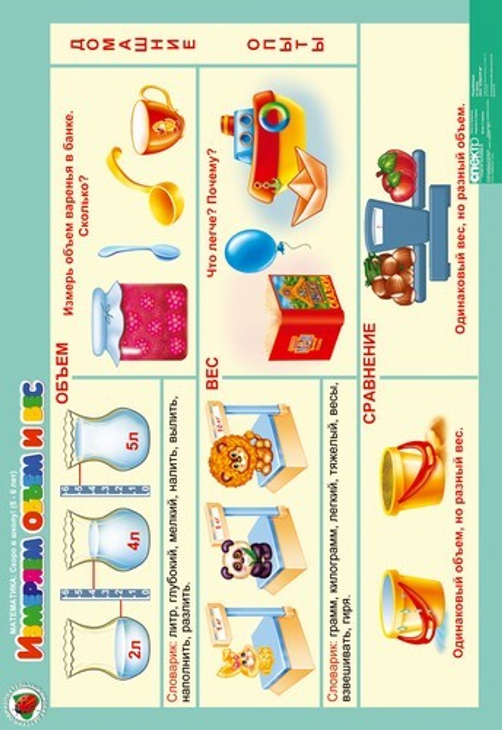 Комплект таблиц Математика 5-6 лет "Скоро в школу" (16 таблиц+16 карт.)