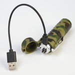 Зажигалка электронная для курения двухдуговая, влагозащита, с фонариком