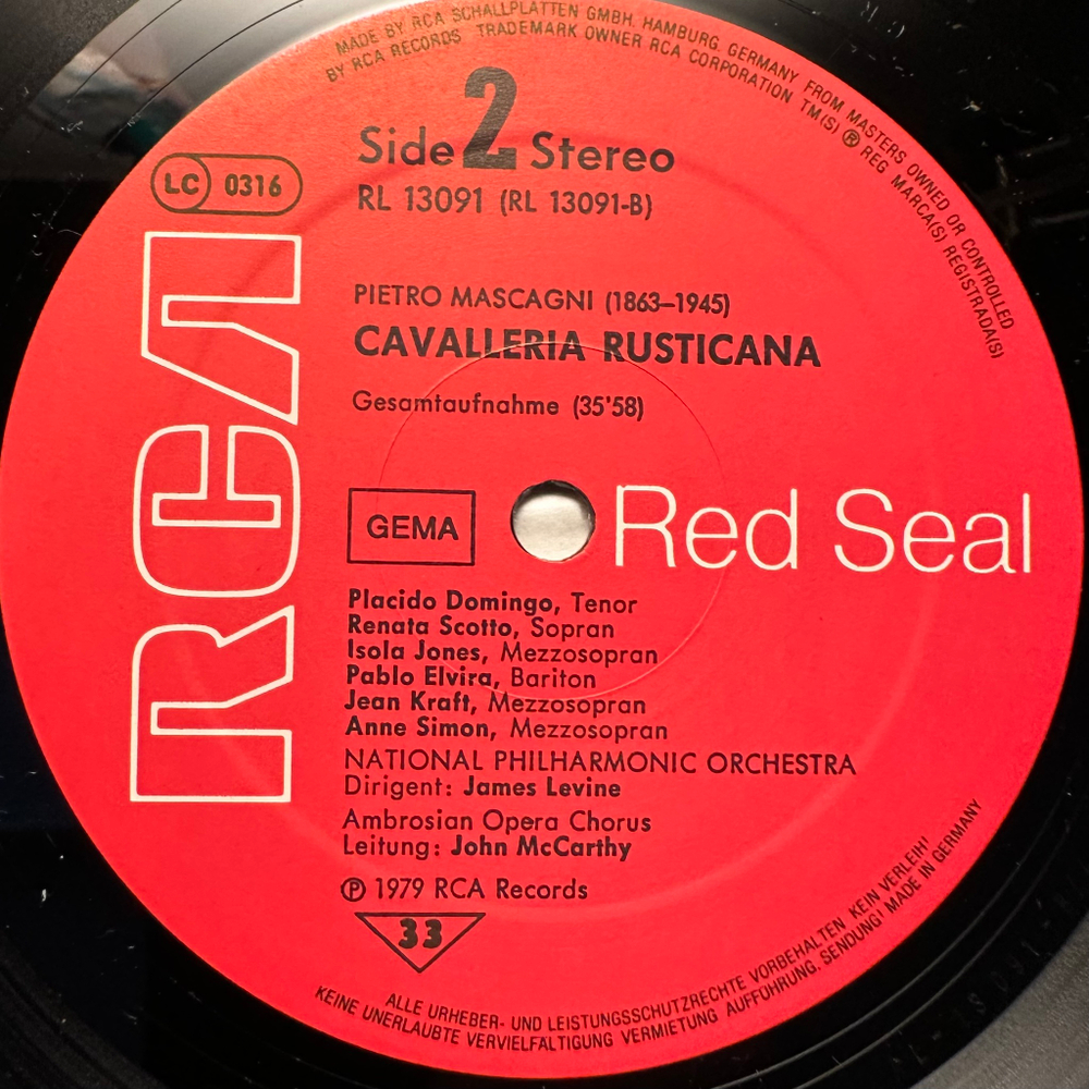 Скотто , Доминго , Эльвира - Сельская честь (Германия 1979г.)