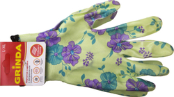 GRINDA L-XL, зелёные, прозрачное нитриловое покрытие, садовые перчатки (11295-XL)