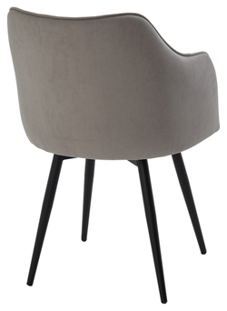 Стул ЛОРИС 360 град. поворот. B22 Серый, велюр / черный каркас, М-City