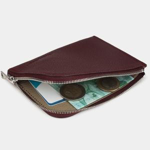 Кошелек женский кожаный, теленок бордового цвета