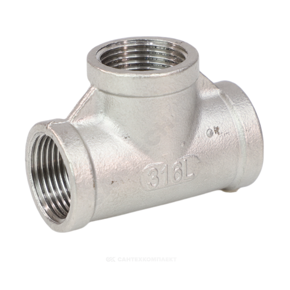 Тройник сталь нерж Ду 40 (1 1/2") ВР Benarmo