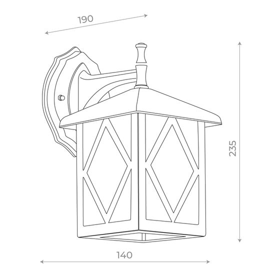 SL084.411.01 Светильник уличный настенный ST-Luce Черный/Черный, Прозрачный E27 1*60W LORNE