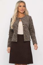 Костюм с юбкой Мэдди (коричневый) К14340-10М LT Collection