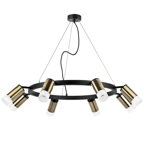 LR0183181 Люстра RULLO 8х50W GU10 ЧЕРНЫЙ/БРОНЗА (571018+214431-8+202431-8)
