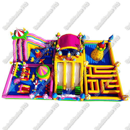 Большая площадка с высокой горкой "Дино-городок" 25*20*8 м