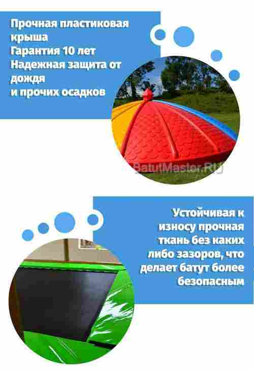 Батутная арена «Цветной Домик Прыжков», диаметр 10 футов 4,2x3,5x2,8 м