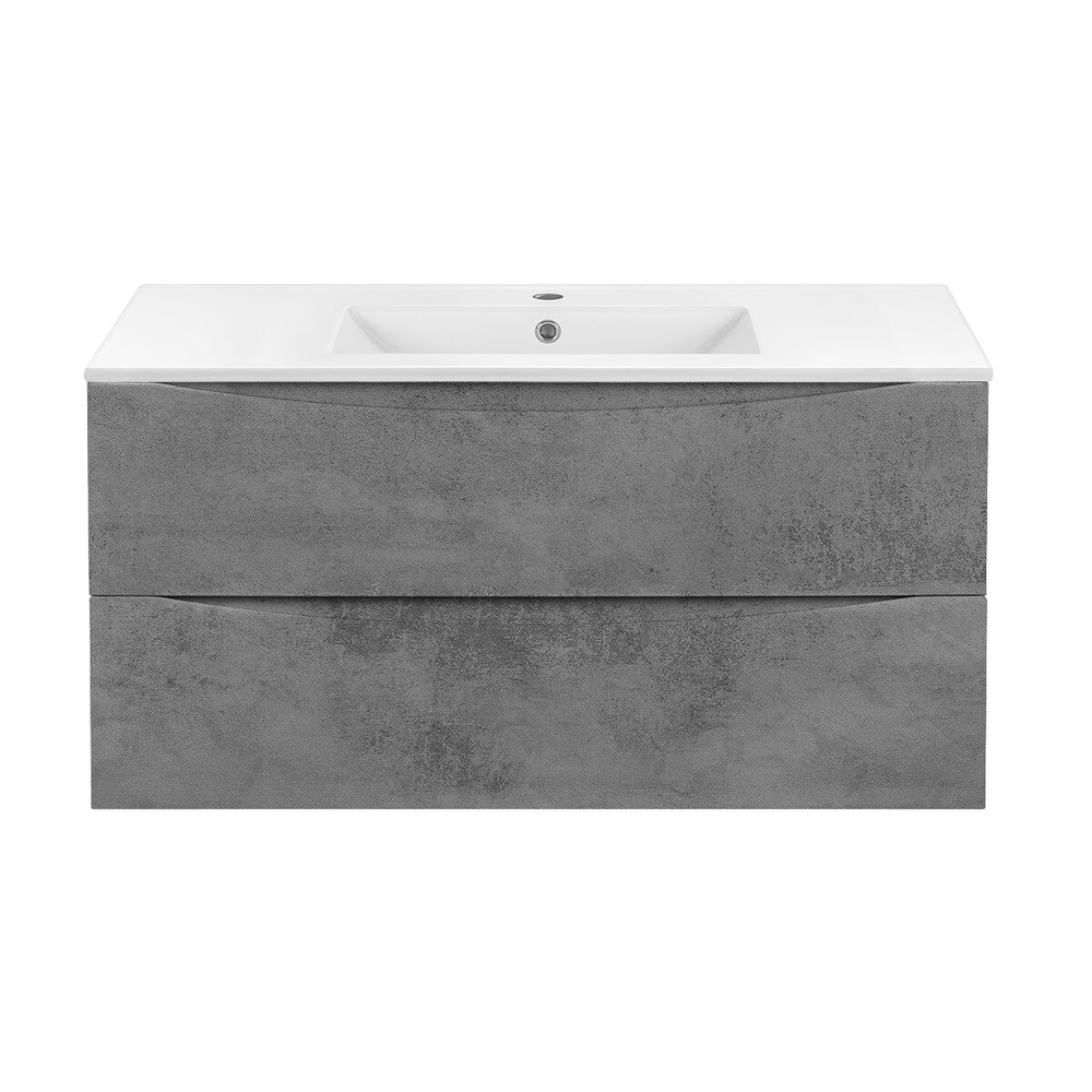 Тумба под раковину Vincea Mia 1000 подвесная, 2 выкатных ящика soft close, Beton