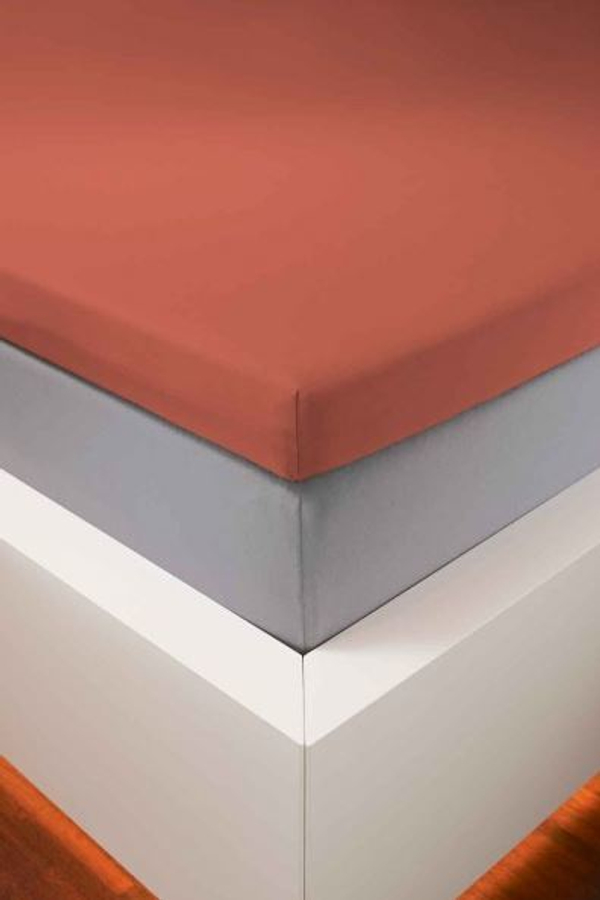 Простыня 180/200х200 Bellana DeLuxe J57BL 23 chili терракотовый