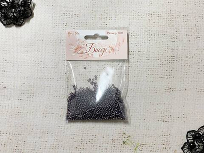 Бисер некалиброванный, 20 гр, размер 12/0, пр-во Китай