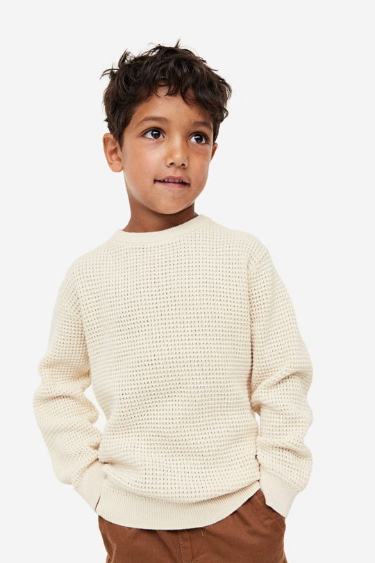 H&M Вязаный свитер, слоновая кость