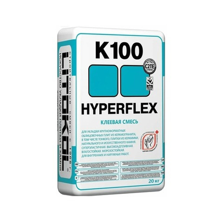 Клей для плитки и керамогранита Litokol Hyperflex K100, белый, 20 кг