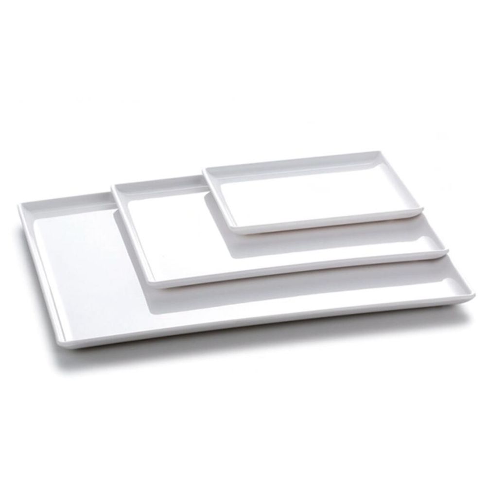 Блюдо 26,5*16,3*1,7 см прямоуг. с бортом White пластик меламин P.L. Proff Cuisine