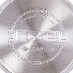Набор посуды нерж, 6 пр, кастрюли 1.9,2.9,4.75 л, индукц, Daniks, Вена, SD-T87-6