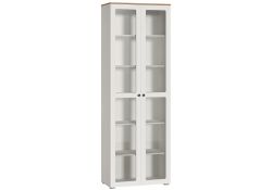 Витрина Опра 16.394.02 белый PE шагрень / дуб золотой craft