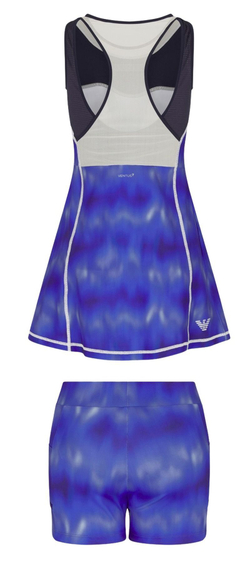 Теннисное платье EA7 Tennis Pro Freestyle - armani blue/fancy deep cobalt