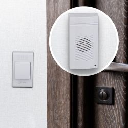 Звонок дверной ЭРА C51 беспроводной белый 32 мелодии в пакете