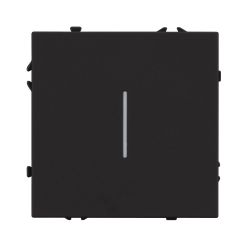 Механизм выключателя одноклавишный непроходной LED SWT-NOBE-MK01-SFPL-L-BK (230V, 10A) (Arlight, Черный оникс) 054258