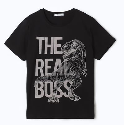 Футболка для мальчиков А.5-94-2. черный, р. 140 9863611, 1 шт.