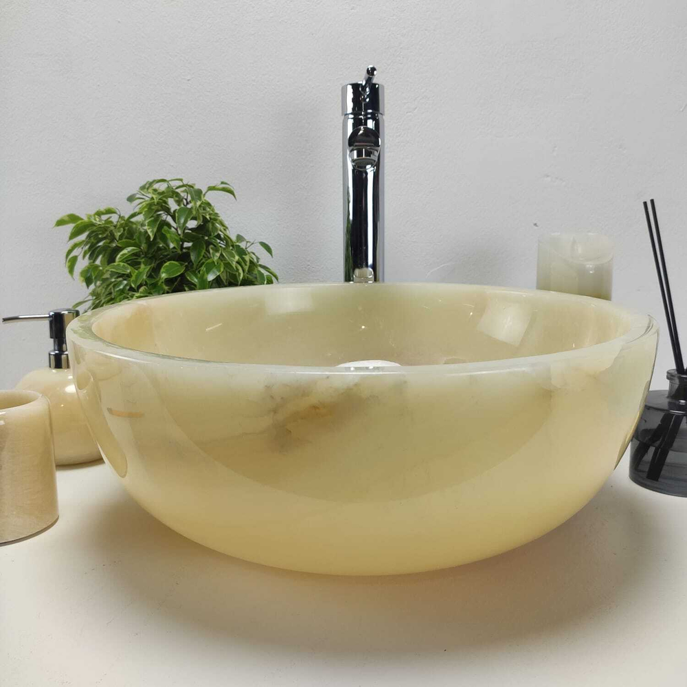 Раковина из оникса Bowl Yellow TinLip BO-60955 40*40*15