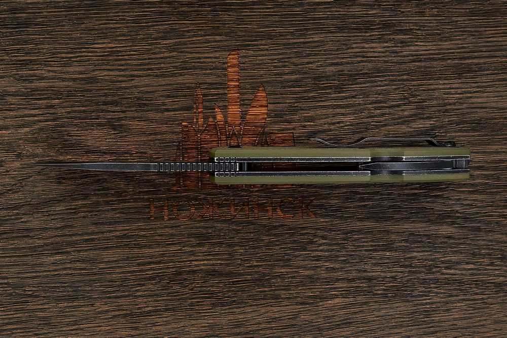 Нож складной Kizlyar Supreme Ute, клинок 85мм, сталь 440C, рукоять G10 зелёный