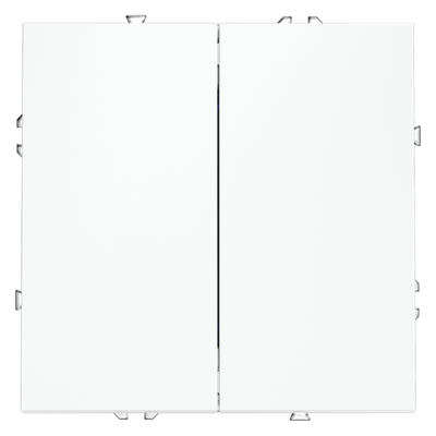 Выключатель встраиваемый VOLTUM S70 двухклавишный 10А, (белый матовый)