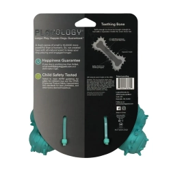 Playology puppy teething bone дентальная хрустящая жевательная косточка для щенков с ароматом арахиса, голубой