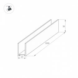 Трек накладной Arlight MAG-25 034227