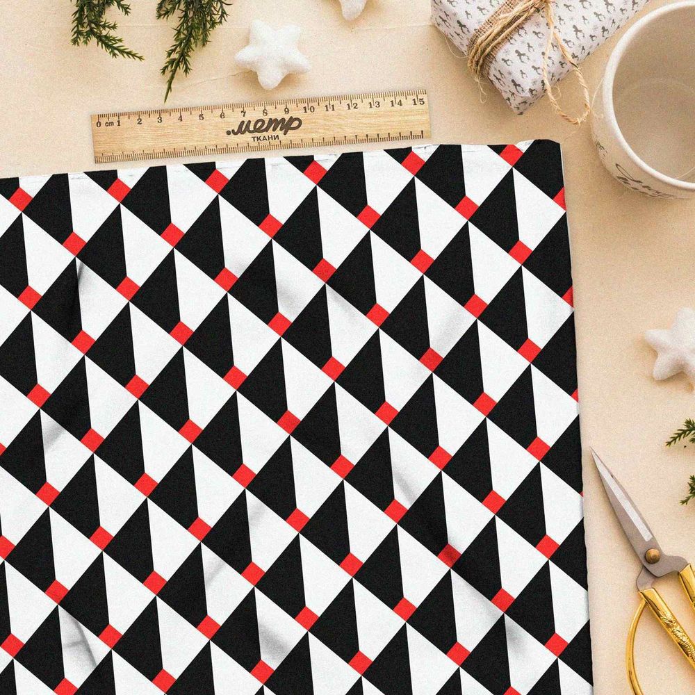 Ткань блэкаут геометрическая сетка