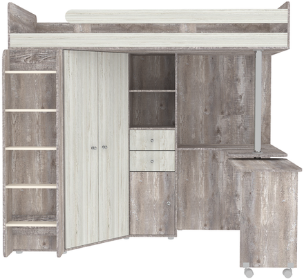 Кровать-чердак КарИВи М85 Бетон Винтерберг