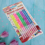 Свечи для торта «Радуга витая» 10 шт. 14 см