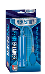 Синяя вакуумная помпа MENZSTUFF PENIS ENLARGER