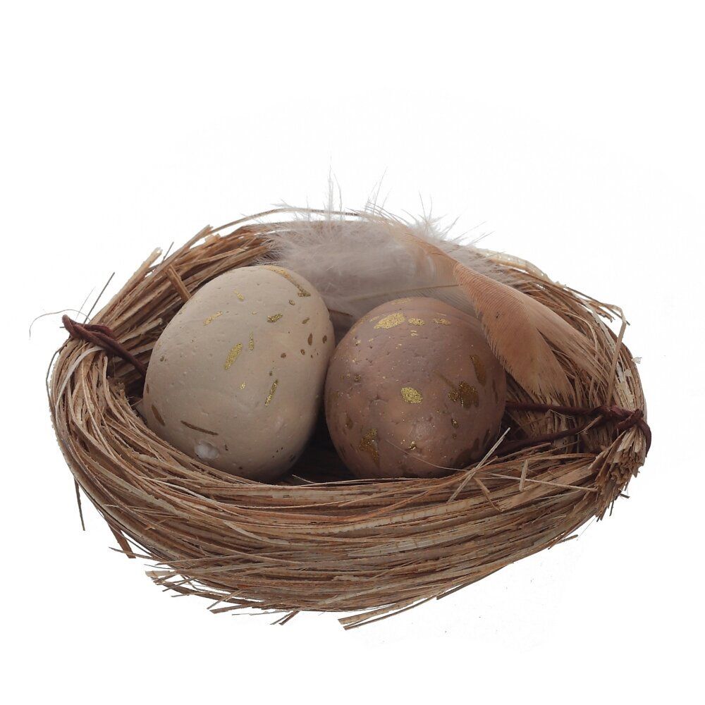 GAEM Набор из 6-ти изделий декоративных "Гнездо пасхальное", L18 W12 H2 см