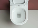 Унитаз подвесной Ceramica Nova Forma Rimless CN3009_1002B безободковый, с крышкой микролифт, с инсталляцией и черной матовой кнопкой