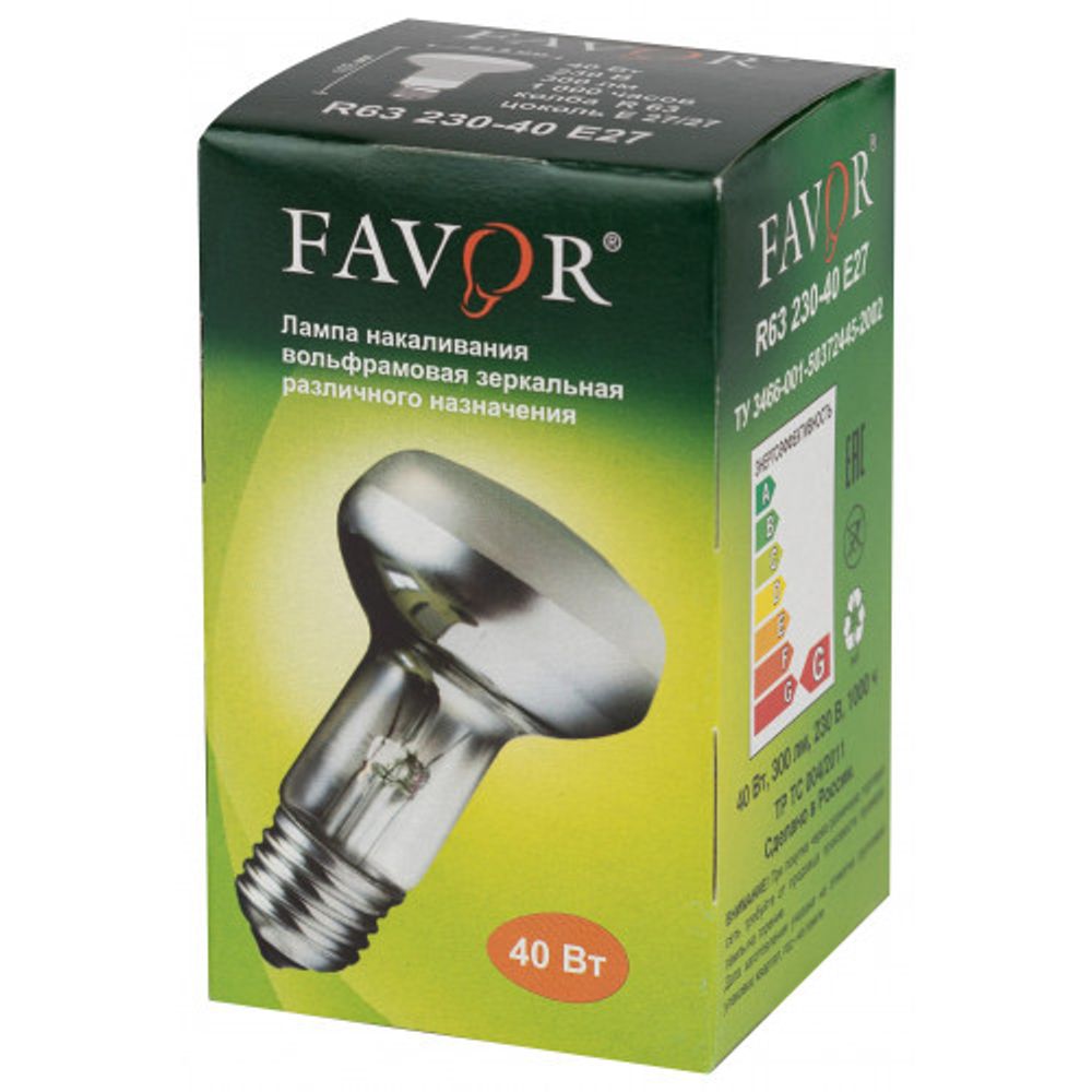 Лампочка Favor R63 40Вт E27 / Е27 230В рефлектор