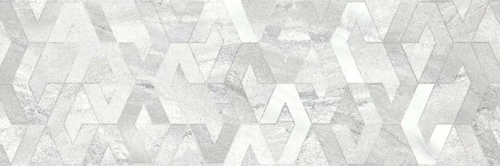 Настенная плитка ALMA Ceramica TWU11AVA727 Alva 60x20 серая матовая под камень / с орнаментом