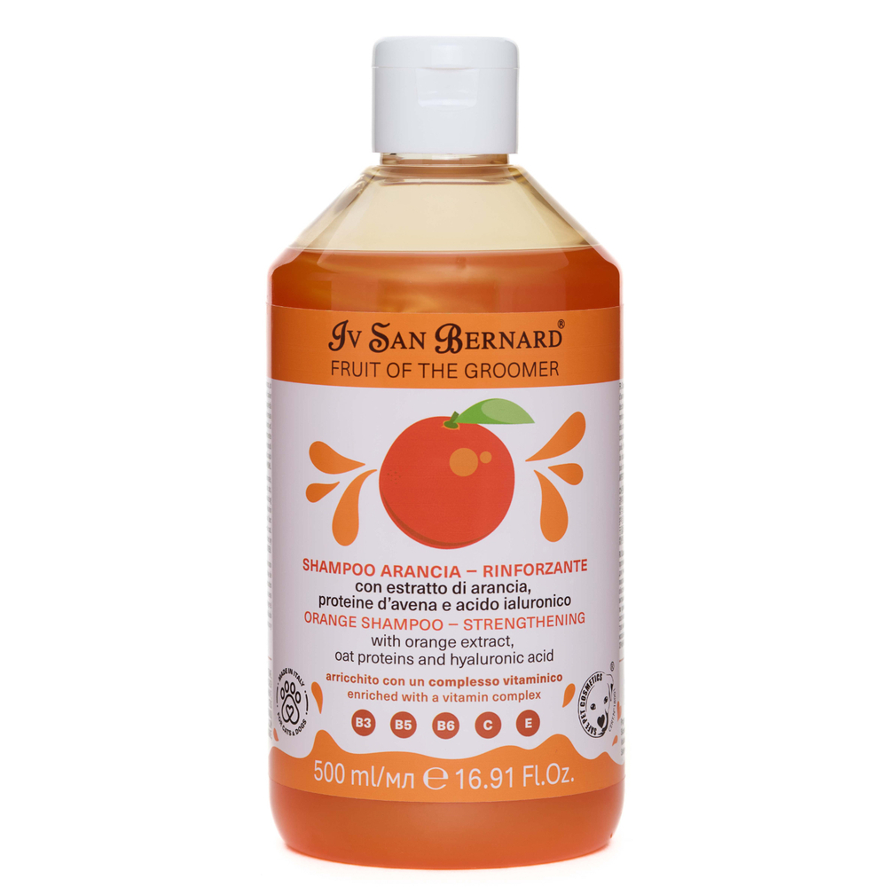 Шампунь Iv San Bernard Fruit of the Groomer Orange для слабой выпадающей шерсти с протеинами овса 500 мл